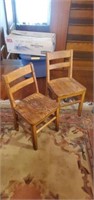 2 child size chairs