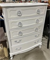 French Provincial Bow Front Chest of Drawers