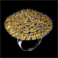 Natural Unheated Oval Citrine Ring