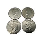 Lot Of 4 Eisenhower Dollar Coins 1970’s