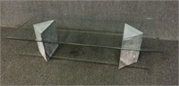 Heavy Glass Top Coffee Table