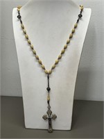 ROSARY W/ MOSAIC CRUCIFIX-SEE PICTURES