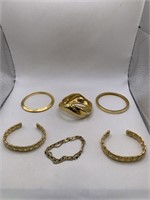 GOLDEN BRACELET LOT OF 6