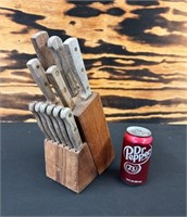 Old Homestead Knife Block Set ( NO SHIPPING)