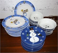 Christmas Snowman Dishes
