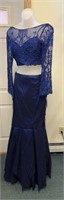 Navy Blue 2pc Clarissa Dress STyle # 4971 Sz 4