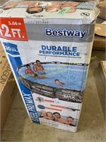 Bestway steel pro max 12ftx30in pool (?complete?)