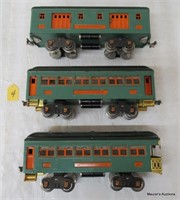 3 Lionel Std. Gage Peacock Blue Coaches