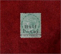 DOMINICA 1886 QV SURCHARGED STAMP SCOTT # 13