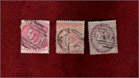 JAMICA 3 USED QUEEN VICTORIA STAMPS
