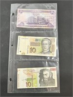 3 Foreign Currency Notes
