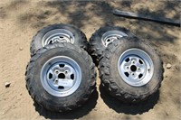 Dunlop ATV Tires- (2) 25 x 8-12 & (2) 25x10-12