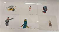 Lot of 6 Star Wars Droids Original Animation Cels