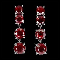 Natural Pigeon Blood Red Ruby Earrings