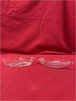 (9) Glass Relish Dishes