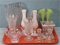 Glass Vases + Candle Sticks