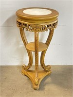 Ornate Carved Two Tier Display Table