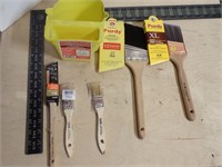Variety of Paint brushes and Trim and Cut cup