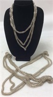 3 STERLING SILVER NECKLACES