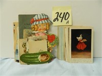 Approx. 50 +/- Post Cards, Greeting Cards & Adv.