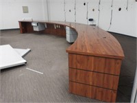 Crescent Shaped Desk Unit
