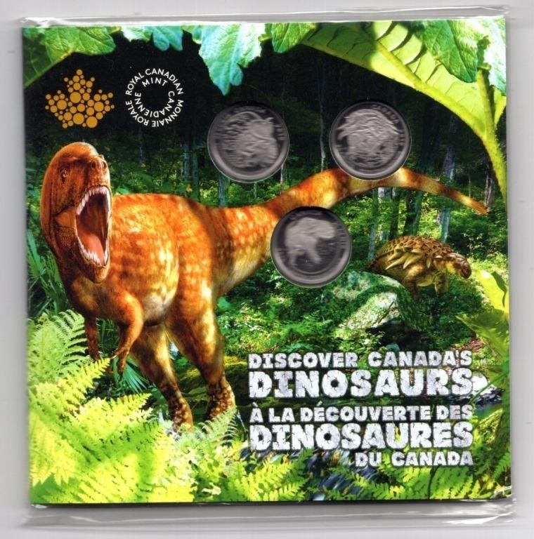 2019 Dinosaurs of Canada 25-Cent 3-Coin Set