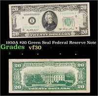 1950A $20 Green Seal Federal Reserve Note Grades v