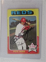 PETE ROSE SIGNED AUTOGRAPHED CARD WITH JSA COA