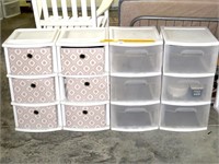 (4) Storage Drawer Units - (2) have plastic