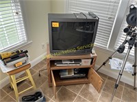TV, Stand, VHS Player, DVD Player