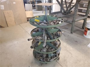 4 Tier Rotary Parts Bin and contents