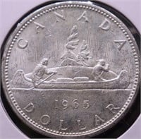 1965 CANADA SILVER DOLLAR CH BU