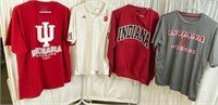 4 Indiana University Mens Shirts. XL Red