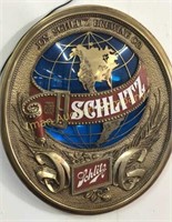 Schlitz Beer Plastic Sign 14” X 17”