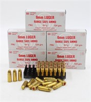 (X5) 50 RDS Sellier & Bellot 9mm 124 GR Ammunition