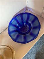 12 inch Blue Cookie tray glass