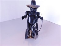 Sculpture de cowboy sur sa monture 8 pouces