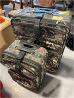 PAIR OF FLORAL SUITCASES