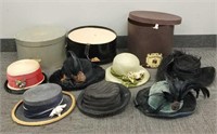 7 antique & vintage ladies hats including