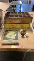 Antique Doorknobs, Wood Crates, Service Book