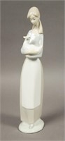 Lladro Figurine #4505 - Girl Holding Baby Lamb