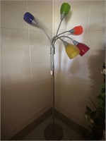 5 light multicolored standing lamp