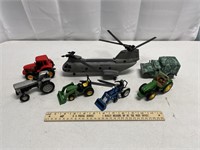 Assorted Tractors & Military Toys