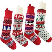 Bstaofy Set of 4 20'' Extra Long Knitted Christmas