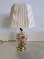 Small Table Lamp, Featuring Thread Spools