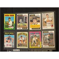 (12) 1971-1975 Red Sox Cards