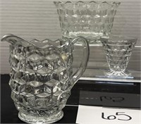 Fostoria Small Clear Mini Pitcher & more