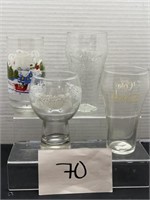 Collectible coke / Pepsi glasses