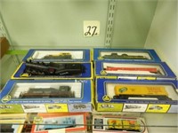 (6) AHM Railroad Engines & Cars w/ Original Boxes-