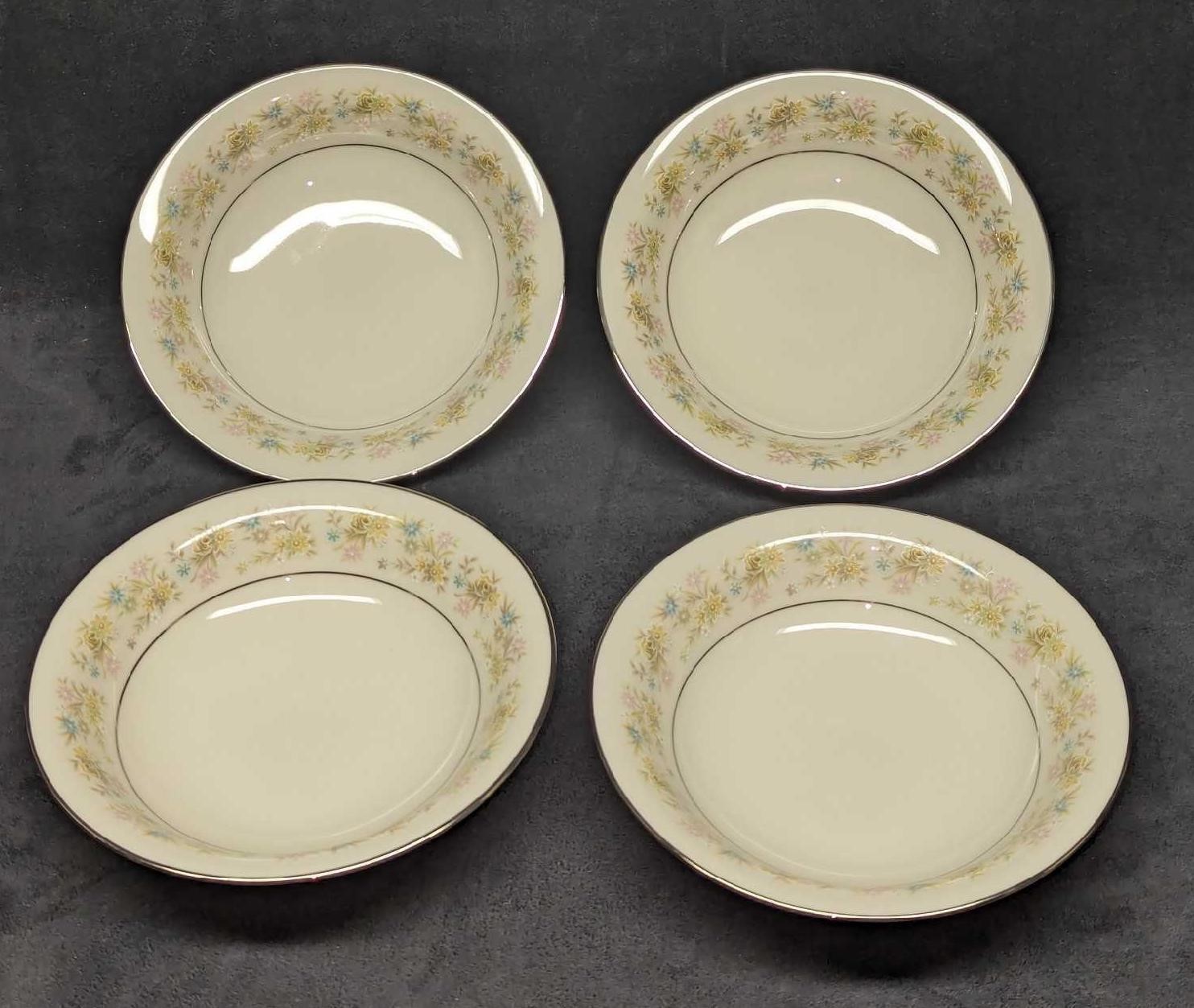 4 Retired Noritake Blossom Time Ivory China Bowls